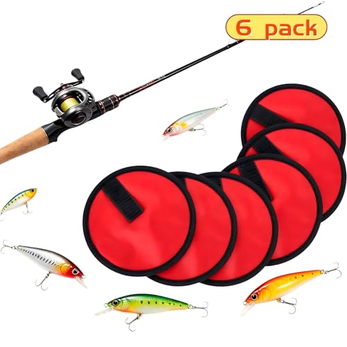 New 8Pcs Fishing Hook Covers,6 Inch Lure Wrap Bait Gloves Fish Hook Storage Protectors Pole Sleeve Guard to Keep Fishermen Fishing Safe for Fish Rod - color: Black