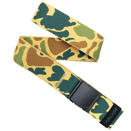Arcade Belts A2 Adventure Camo Belt for Men and Women, Heavy Duty Stretch, Metal Free Buckle, Unisex - color: High Fives Duck Camo - Sand