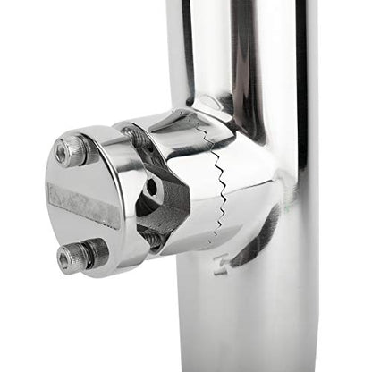 YaeMarine 4Pcs Boat Fishing Rod Holder Stainless Tournament Style Clamp on Fishing Rod Holder Rail Mount for Rails 7/8" to 1" or 1" to 1-1/4"