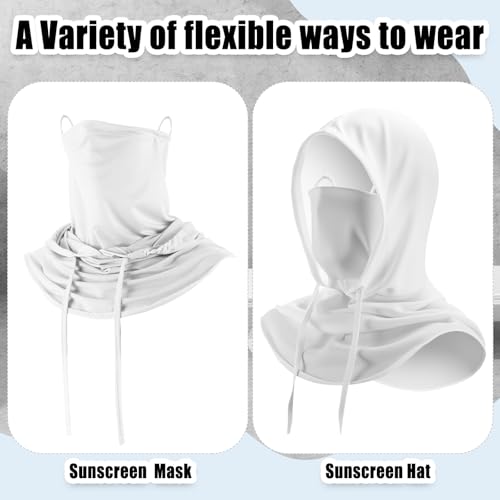 Frienda 6/9/12 Pcs Balaclava Ski Mask UV Protection Hood Breathable Full Head Mask Face Cover for Men Women Cycling Fishing - color: White
