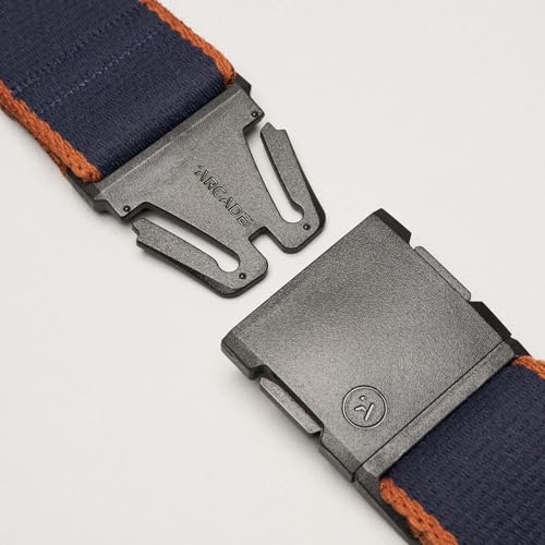 Arcade Belts A2 Unisex Adventure Belt: Heavy Duty Stretch, Metal Free Buckle - color: Blackwood - Black/Khaki, size: Standard (Up to 40"); 1.5" Wide