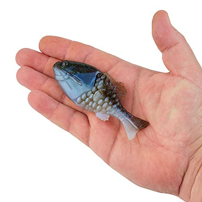 Berkley Powerbait Gilly Fishing Soft Bait - color: IKE's Green Pumpkin Blue Flash, size: 110mm