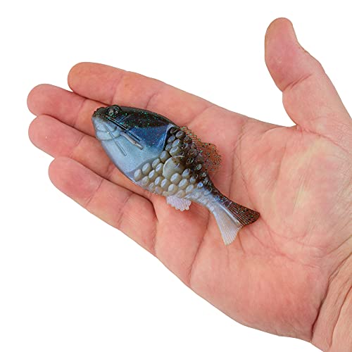 Berkley Powerbait Gilly Fishing Soft Bait - color: IKE's Green Pumpkin Blue Flash, size: 110mm