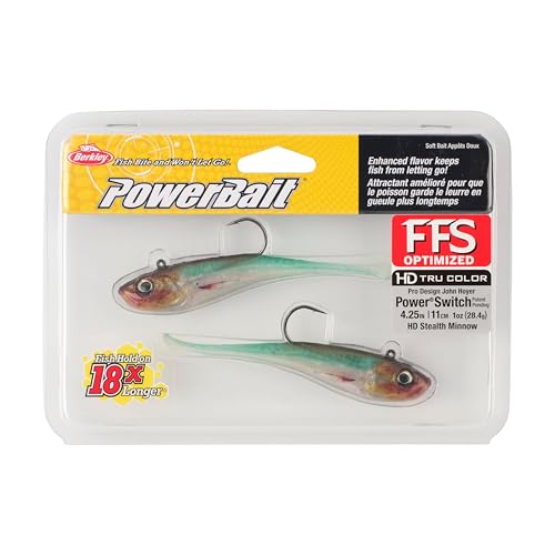 Berkley PowerBait Power Switch Fishing Soft Bait - color: HD Stealth Minnow, size: 4 1/4in - 1 oz