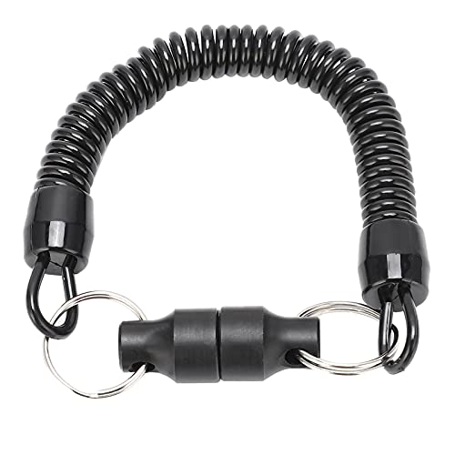 Magnetic Keychain, with Coiled Lanyard, Fly Fishing Net Retractor, Magnet Clip Holder Retractor, for Fishing Hooks, Lures, Flies, Trout Line, Keys