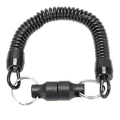 Magnetic Keychain, with Coiled Lanyard, Fly Fishing Net Retractor, Magnet Clip Holder Retractor, for Fishing Hooks, Lures, Flies, Trout Line, Keys