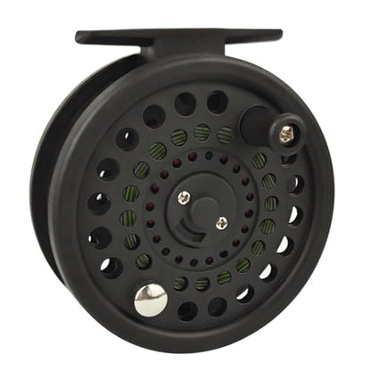 Aventik CM Graphite Fly Reel Click Drag System Classic IV Graphite Large Arbor Sizes 3/5, 5/7 Fly Fishing Reels - style: With Line
