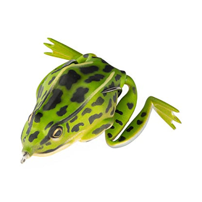 Lunkerhunt - Topwater Fishing Lures for Bass Trout Fishing | Combat Frog Lure for Big Fish | Award Winning Hollow Body Frog Fishing Bait with Weedless Hooks - color: Green Tea
