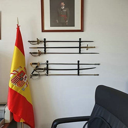 1Pair Fishing Rod Storage Rack, Horizontal Wall Mount Fishing Pole Holder Storage Organizer for Garage & Cabin & Basement - Holds up to 5 Rod - Easy to Install . Hardware included.