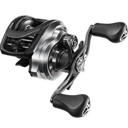 Piscifun Alloy M2 Baitcaster Reel, 7.6:1 Low Profile Baitcasting Reel with Mag-Bowl™ Brake, Aluminum Frame, AirBlade™ Side Cover, 6.3oz Lightweight Body, 18LB Drag, 10+1 Sealed Bearings - style: Left Hand Retrieve