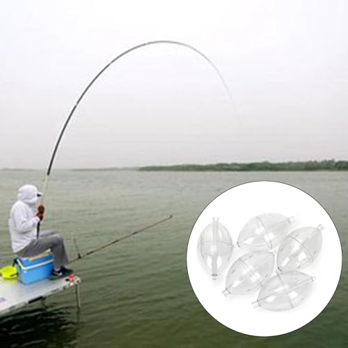 5Pcs FishingsCastings Bobbers Float Fishing Clear Float Plastics Oval Strikes Indicator Easy to Use