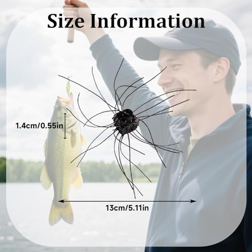10 Pack Fuzzy Dice Fishing Lure, Dice Baits for Bass Fishing, Tumbleweed Lure, Used to Attract Catfish and Bass in Streams, with Tentacles, Bright Freshwater Silicone Soft Bait