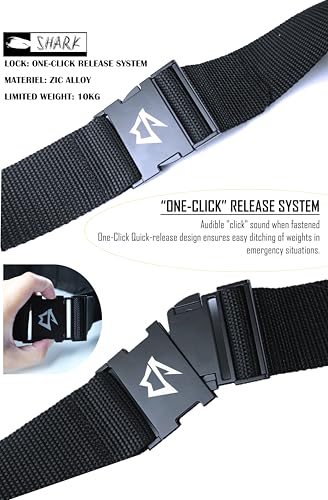 Scuba weight belt with 4 pockets, quick release buckle & comfortable fit diving pocket weight belt with Protection from toxic lead weight exposure,weight pouch belt fit for waist 32" to 52"