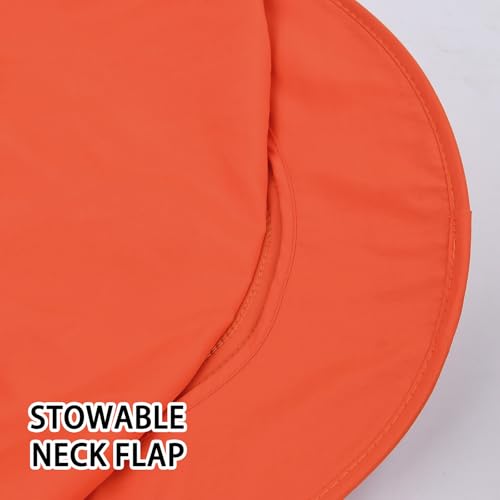 Sun Hats for Men Women Fishing Hat UPF 50+ Breathable Wide Brim Bucket Hats Summer UV Protection Safari Hat with Neck Flap - color: Orange