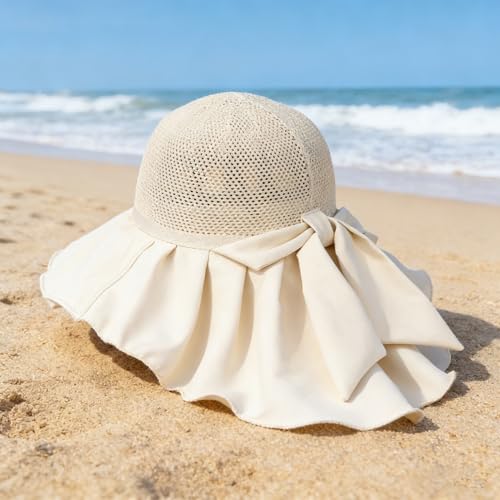 Women Wide Brim Sun Hat UV Protection Fishing Hiking Gardening Hat with Neck Flap Quick Dry Outdoor Cap
