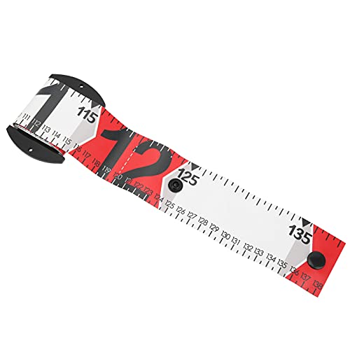 Fish Measuring Ruler, 138cm x 5cm Foldable Fish Measuring Tape with Accurate Calibration, Easy to Clean PVC Material, for Fishing Measurement Tool (Red) - color: Red