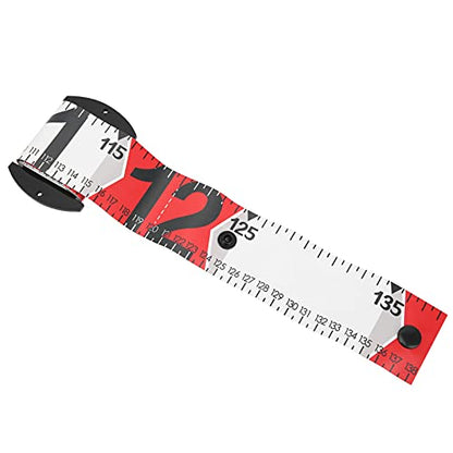 Fish Measuring Ruler, 138cm x 5cm Foldable Fish Measuring Tape with Accurate Calibration, Easy to Clean PVC Material, for Fishing Measurement Tool (Red) - color: Red