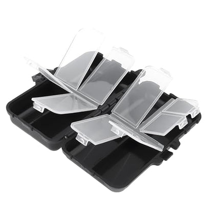 Mini Fishing Tackle Box, Small Box Fishing Accessories Storage Box, Double-Layer 9 Compartments Lure Accessories Box (11cm x 6.5cm)