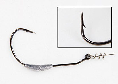 Toasis Fishing Weighted Swimbait Hooks with Twist Lock Assorted Sizes - size: 3/0-1/9_Oz-5pcs