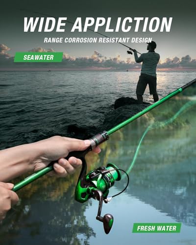 Ghosthorn Fishing Rod and Reel Combo Graphite Telescoping Fishing Pole Portable Travel Kit with Carrier Bag for Freshwater Saltwater - size: 7 ft, style: Fishing Rod+reel(no Lures&line)