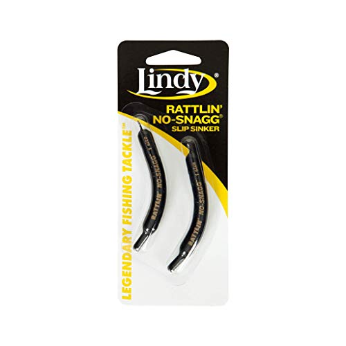 No-Snagg Slip Sinker Banana-Shaped Fishing Sinker - Enables Anglers to Fish Unfishable Areas - color: Rattlin' (2 Pack), size: 1 oz