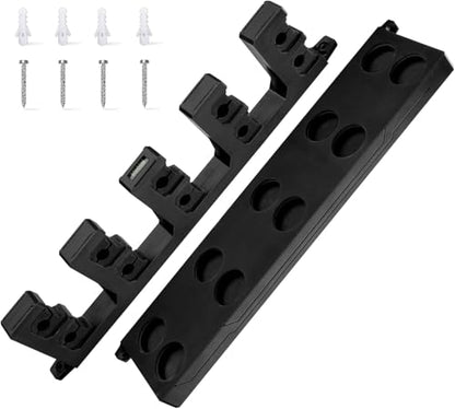 Booms Fishing Rod Holder for Garage: Wall Mount Fishing Pole Holders for Garage | Fishing Rod Rack Holds Up to 10 Rods, Vertical/Horizontal/Ceiling Fishing Pole Racks, WV4 Black - color: Black