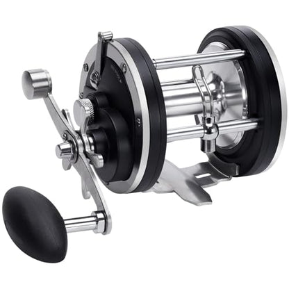 Sea Fishing Reel 44-66 LB Max Drag Saltwater Round Conventional Trolling Reel Aluminum CNC 2.8:1/4.4:1 Gear Ratio 5+1/7+1 Bearings for Tuna Salmon Marlin - color: BLack-Right Hand, size: 44Lb-SL500