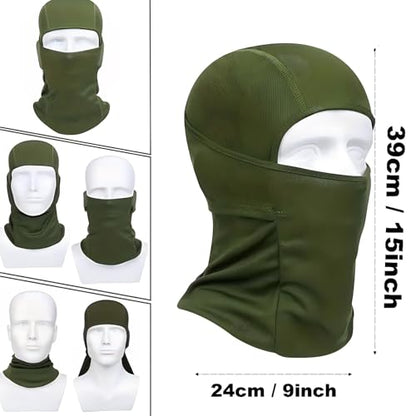 6 Packs Ski Mask Sun UV Protection Hood Breathable, Balaclava Face Mask for Men Women - Motorcycle Fish - color: 6pcs Black M