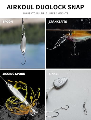 Stainless Steel Duo Lock Snap,Quick Change Fishing Snap Clips,0#1#2#3# Mixed in Box - color: Mixed Size with Box/White, style: 0#1#2#3#- 300pcs
