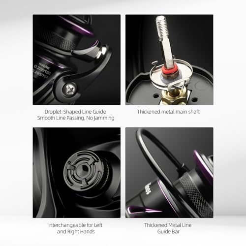 ROOBLINOS BASS Hunter Fishing Rod and Spinning Reel Combo 6.9ft Lightweight Carbon Fiber Fishing Pole Set Freshwater & Saltwater Bass Trout and Panfish Lakes Rivers Fishing - color: BASS HUNTER+PE2500S(shallow spool)