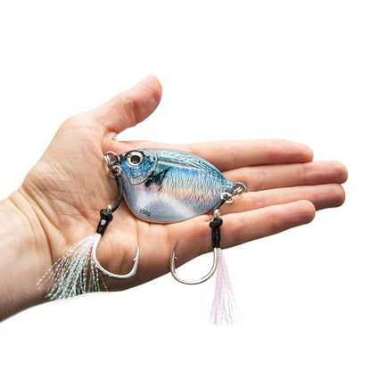 Imposter Jig, Bonita Pattern, Slow Pitch Fishing Lure, Inshore and Offshore - size: 200 Gram