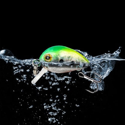 Square Bill Micro Crankbaits Bass Fishing Lures 10pcs FS/YE-13 | Sinking Lures,with Rattle Beads Lipless Jerkbaits,for Bass Trout Walleye,1.18in/0.06oz