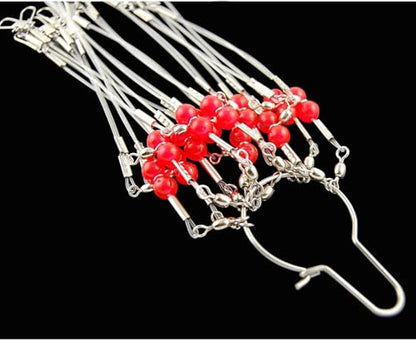 Fishing Leader Rigs Saltwater Tackle Rigs with Swivels Snaps, High Strength Wire Leaders Rigging Surf Fishing Gear Equipment for Lures Bait Hooks Catfish Walleye - color: Clear Nylon Leader, size: 24PCS, style: 1 Arm
