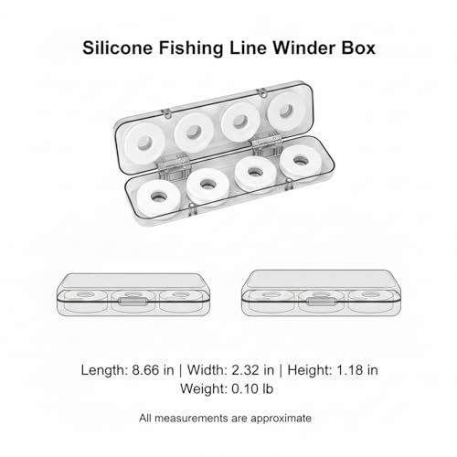 Silicone Fishing Line Spool Holder with Pin, Compact Tackle Box Organizer for Secure Line Storage (1 Pack)