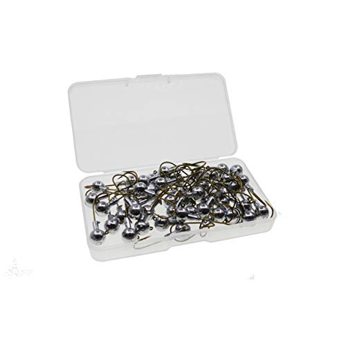 Unpainted Jig Heads,Ball Heads with Bronze Hook - size: 1/4 OZ 40 PCS