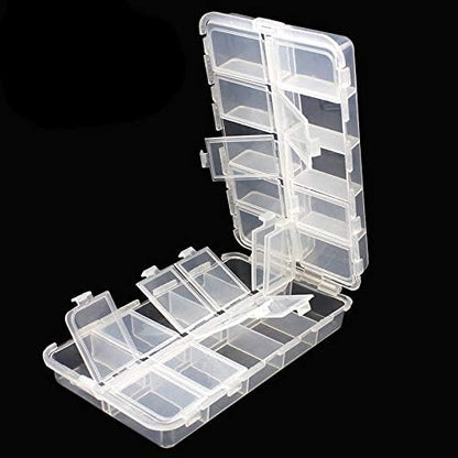 Premium 20 Compartments Tackle Boxes, Tackle Utility Boxes, Plastic Box Storage Organizer Box Adjustable, Fishing Tackle Storage Box Organizer