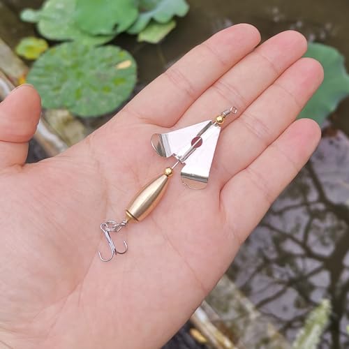 Buzzbait Fishing Lures Kit Bass Spinnerbait Baits with Treble Hook Topwater Buzz Bait Swimbait Metal Swim Jig Lure for Bass Pike Trout Salmon Fishing Freshwater Saltwater Fishing