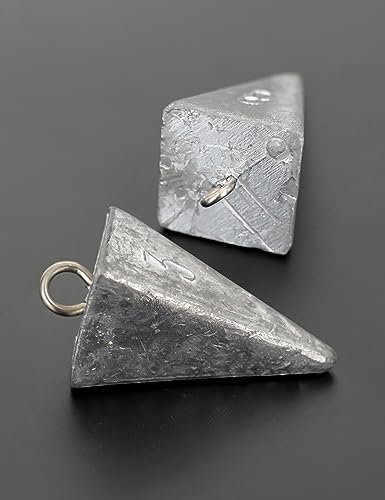 BLUEWING Pyramid Sinkers Lead Fishing Weights 1oz,2oz,3oz,5oz,8oz,10oz,12oz,16oz,32oz for Saltwater - style: #07 5oz, 6 Pack