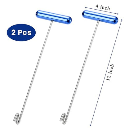Elsjoy 2 Pack Fishing Hook Remover, 12" Fish Dehooker Tool Saltwater Fish Hook Remover, Shark Hook Removal Tool for Quick Removal