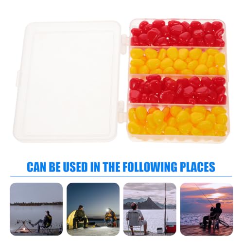 GALPADA Artificial for Corn Lures 200pcs Carp Silicone Soft Fish Fishing Floating Baits Sweet Corn Taste, Effective Ocean Beach Boat