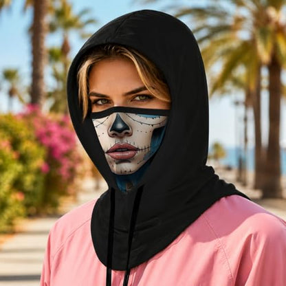 Skull Balaclava Hat for Women Men Sun UV Protection Summer Cooling Full Face Mask Cycling Hiking Fishing Outdoor Sports - color: Skull 09