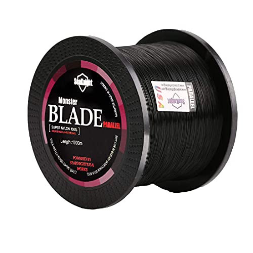 SeaKnight Blade Monofilament Fishing Line, 547Yds/ 1094Yds Japanese Material, High-Abrasion Resistance, Low-Ductility and Memory, Nylon Monofilament Line, for Fresh and Salt Water 2-35LB - color: Black-1094Yds, size: 2.5#: 10LB(4.54KG)/0.26mm