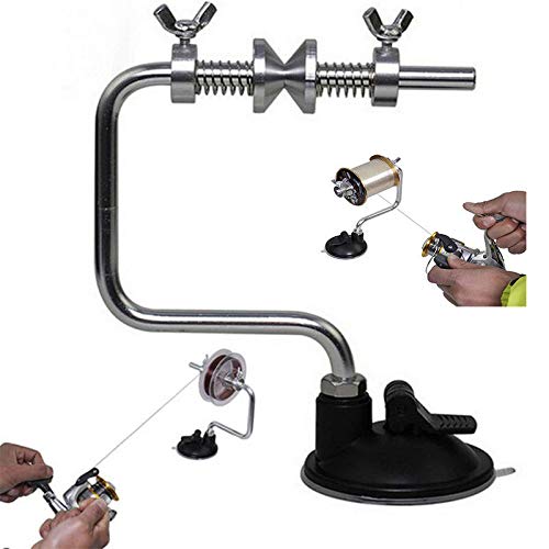 Cocoarm Fishing Line Spooler, Fishing Line Winder with Suction Cup Adjustable Portable Reel Spool Spooler for Outdoor Fishing