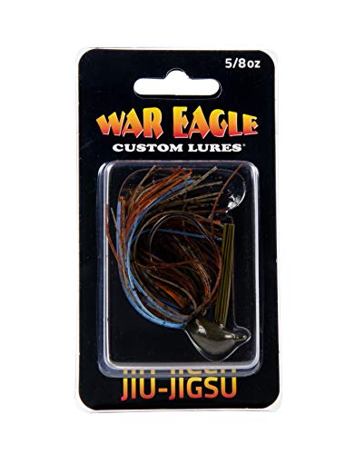 War Eagle Jiu-Jigsu Bass Fishing Lure with Weed Guard and Hole-in-One Style Skirt - color: Pond Scum Perch