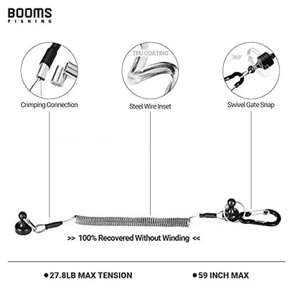 Booms Fishing MRC Magnetic Net Release for Fly Fishing, Magnetic Quick Release Keychain, Magnet Clip Release with Coiled Lanyard or Carabiners - style: 2pcs Magnetic Release & Lanyard
