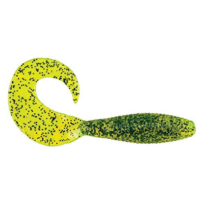 Berkley PowerBait Power Grubs Fishing Soft Bait - color: Chartreuse Pepper, size: 4" (10 Count)