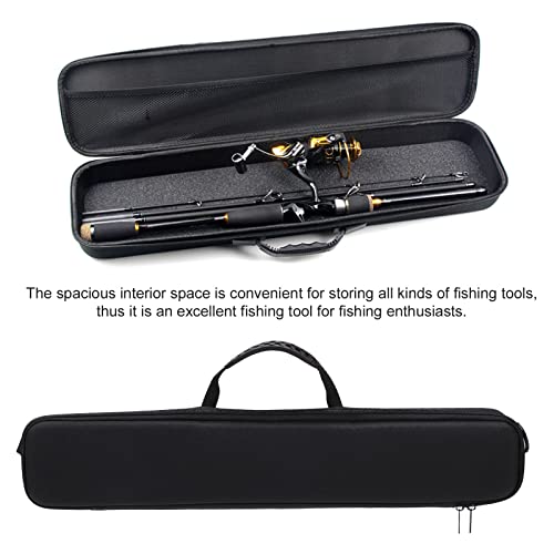 Travel Fishing Rod Case Hard Shell, Fishing Pole Carrying Case for Travel Fishing Rod Bag Carrier Case Fishing Pole Travel Case with Shoulder Strap for Fishing Tools