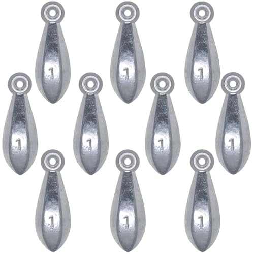 Fishing Weights Sinkers Bullet Fishing Weights Sinkers Ocean Saltwater | Surf Fishing Gear Fishing Assortment 1oz 2oz 3oz 4oz - size: 1oz-10pcs