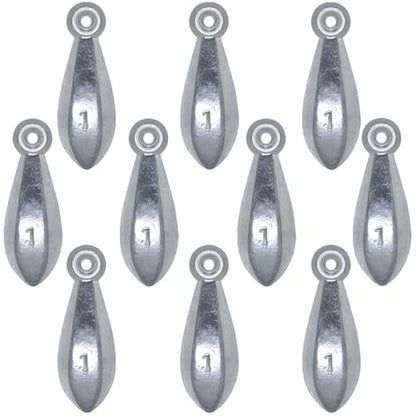 Fishing Weights Sinkers Bullet Fishing Weights Sinkers Ocean Saltwater | Surf Fishing Gear Fishing Assortment 1oz 2oz 3oz 4oz - size: 1oz-10pcs