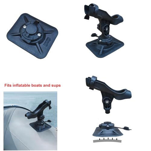 Brocraft Glue-On Inflatable Boat Accessories -/Rod Holder/Anchor Lock System/Bimini Top Base - style: Inflatable Boat Rod Holder